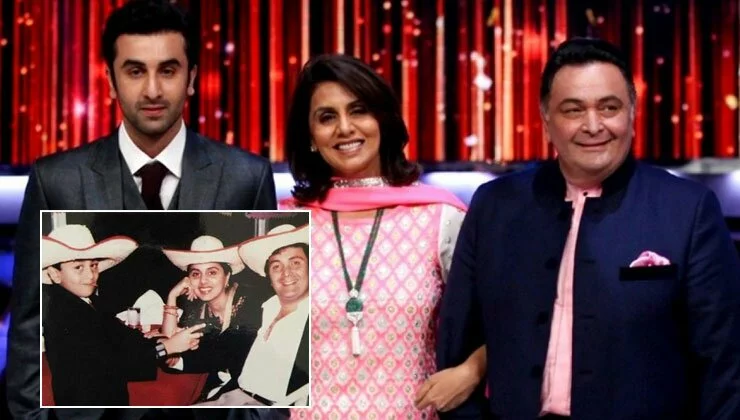 Major Throwback Pic Of Ranbir Kapoor Aiming Toy Gun At Father Rishi Kapoor Goes Viral